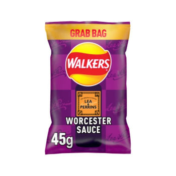 Walkers Lea & Perrins Worcester Flavour Crisps Grab Bag 45g