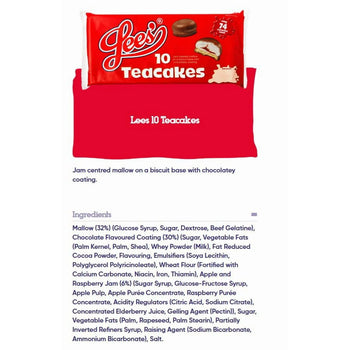 Lees’ Of Scotland Jam Teacakes 10 Pack