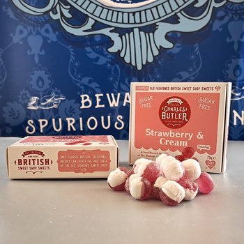 SALE Best Before 28th May 2026 Charles Butler - Sugar Free Strawberry & Cream 75g