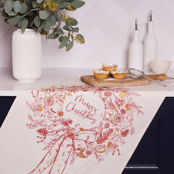 Victoria Eggs - Christmas Wreath Tea Towel