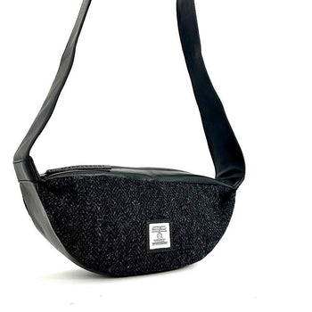 maccessori - Harris Tweed Sling Cross Body Bag Charcoal Herringbone