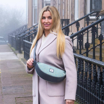 maccessori - Harris Tweed Sling Cross Body Bag Turquoise