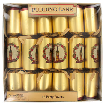 Pudding Lane Big Ben Christmas Crackers 12 Pack 12x12.5"