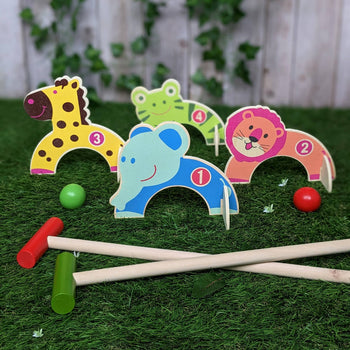 Robert Frederick Ltd - Animal Design Croquet Set - Summer Fun Games