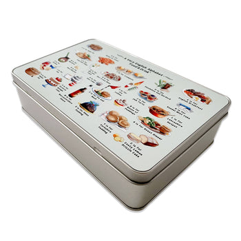 Yeti Cards & Gifts - A Very English Alphabet 'Food & Drink' Storage Tin