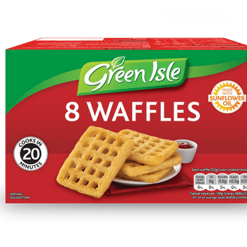 Green Isle Potato Waffles 8 Pack 454g - 1lb Ship Weight
