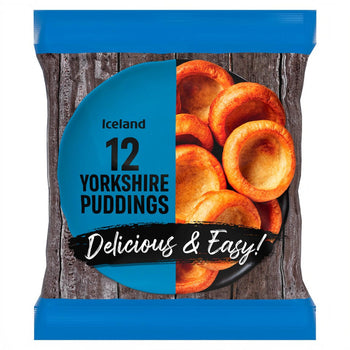 Iceland Yorkshire Puddings 12 Pack 185g. 1/2lb Ship Weight (Max 2 Per Order)