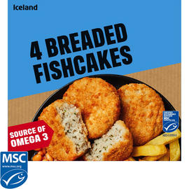 Iceland Breaded Fish Cakes 4 Pack. 1/2lb Ship Weight