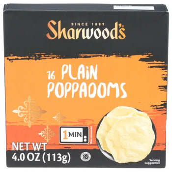 Sharwood's Plain Poppadums 113g/4oz.