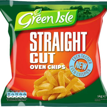 Green Isle Straight Cut Oven Chips 1Kg (35.2oz) - 1.5lb Ship Weight