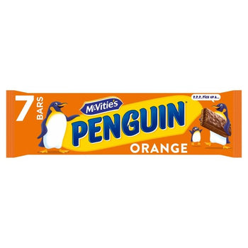 McVitie's Penguin Orange Milk Chocolate Bars.  7 Pack.