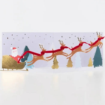 Meri Meri Santa's Sleigh Christmas Card