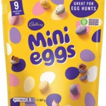 Cadbury Mini Eggs Large Pouch 287g - 9 Mini Egg Bags!