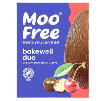 Moo Free Cherry Bakewell Egg and Bar Duo 135g - Gluten, Dairy, and Soya Free!