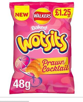 Walkers Wotsits Prawn Cocktail Flavour Crisps Large Grab Bag 48g