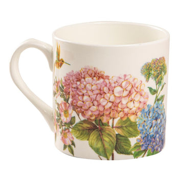 Hydrangea Everlasting Bone China Coffee Mugs, Set of 4