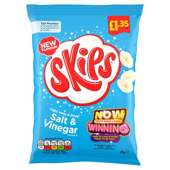 KP Skips Salt & Vinegar Crisps Large Bag 45g