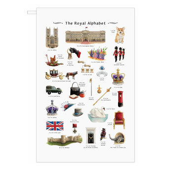 Yeti Cards & Gifts - The Royal Alphabet Tea Towel