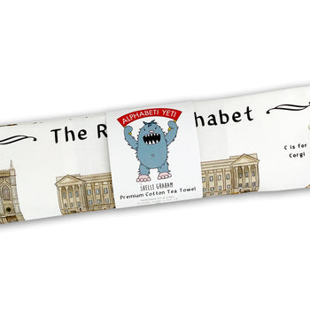 Yeti Cards & Gifts - The Royal Alphabet Tea Towel