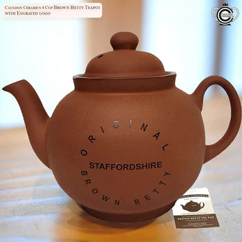 Cauldon Ceramics Brown Betty Terracotta 4 Cup Teapot with Logo