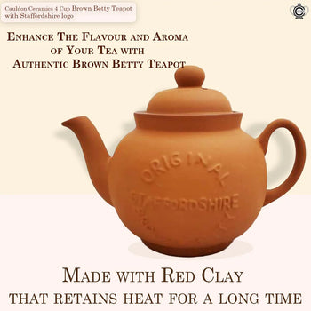 Brown Betty Hand Made 4 Cup Classic Terracotta Teapot with Logo