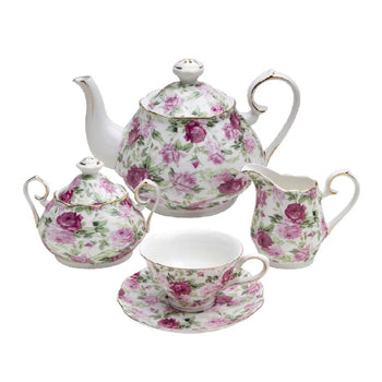 Summer Rose Chintz 11 Piece Teaset