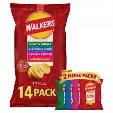 Walkers Classic Variety Crisps 14 Pack - 14x25g