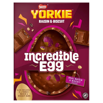 Nestle Yorkie Raisin and Biscuit Incredible Giant Egg 388g