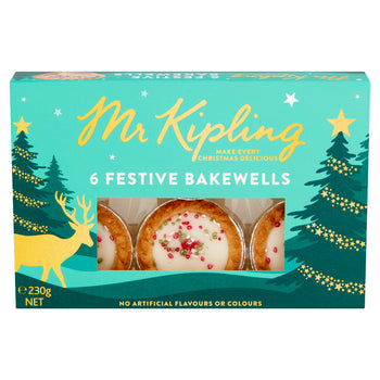 Mr Kipling Festive Bakewells 6 pack.