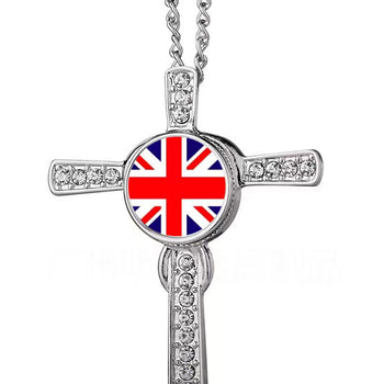 Union Jack Cross Necklace 50cm