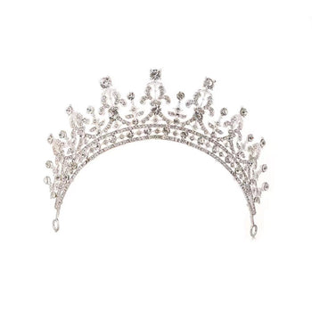 Silver Tiara with Rhinestones