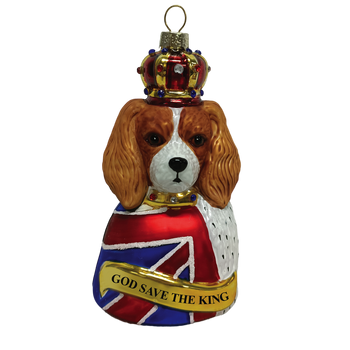 God Save the King Charles Spaniel Blenheim Ornament
