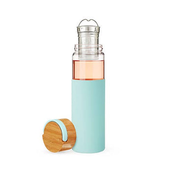 Pinky Up - Dana Glass Travel Mug - Turquoise