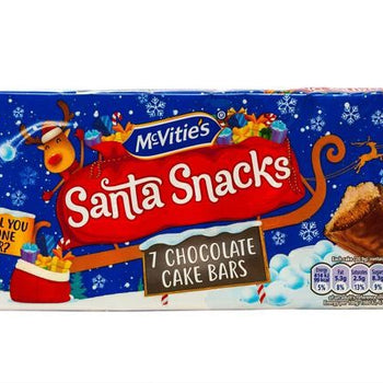SALE BEST BEFORE 21st January 2026 McVitie's Santa Snacks Chocolate Cake Bars 5 Pack
