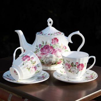 Cottage Rose Bone China Teapot