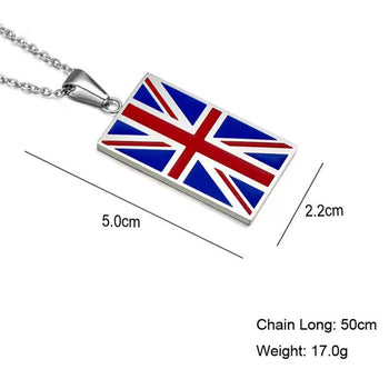 Union Jack Pendant Necklace 50cm