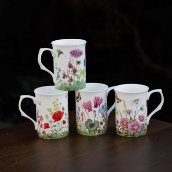 4 Assorted Meadow Can Mugs, Set of 4
