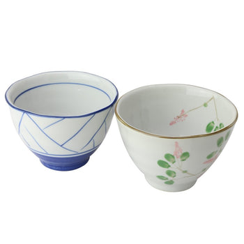 2 Assorted Japanese Rice Bowls, Set of 4