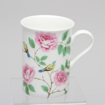 Happy Bird Bone China Mugs, Set of 4