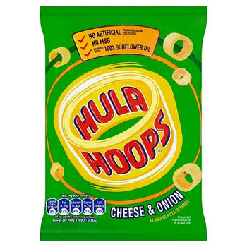 KP Hula Hoops Cheese & Onion bag. 34g