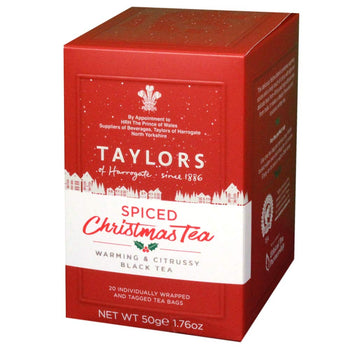 Taylors of Harrogate - Spiced Christmas Tea, Warming & Citrussy Black Tea. 20 Teabags individually wrapped.