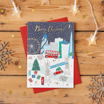 Jessica Hogarth - Tower Bridge and River Scene Christmas Card