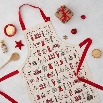 Victoria Eggs London Christmas Children Apron