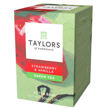 Taylors of Harrogate - Strawberry & Vanilla Green Tea. 20 Bags.