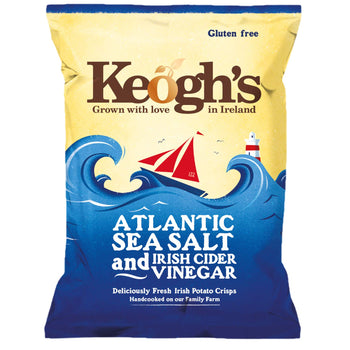 Keogh's Atlantic Sea Salt and Irish Cider Vinegar Crisps. 40g