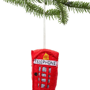 British Phone Booth Ornament