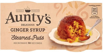 Aunty's Ginger Syrup Steamed Puddings 2x95g (steam or microwave)