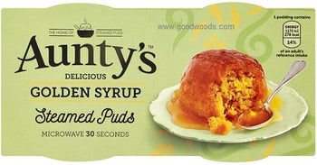 Aunty's Golden Syrup Steamed Puddings 2x95g (steam or microwave)