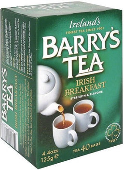 Barry's Irish Breakfast Tea 40 Count. Imported from Ireland.