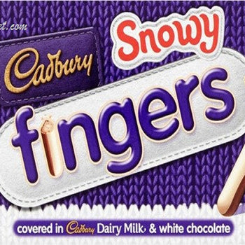 Cadbury Snowy Fingers - Fabulous Milk and White Chocolate Fingers 115g